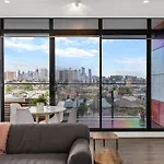 Stunning City Views Apt W Balcony & Study Desk!