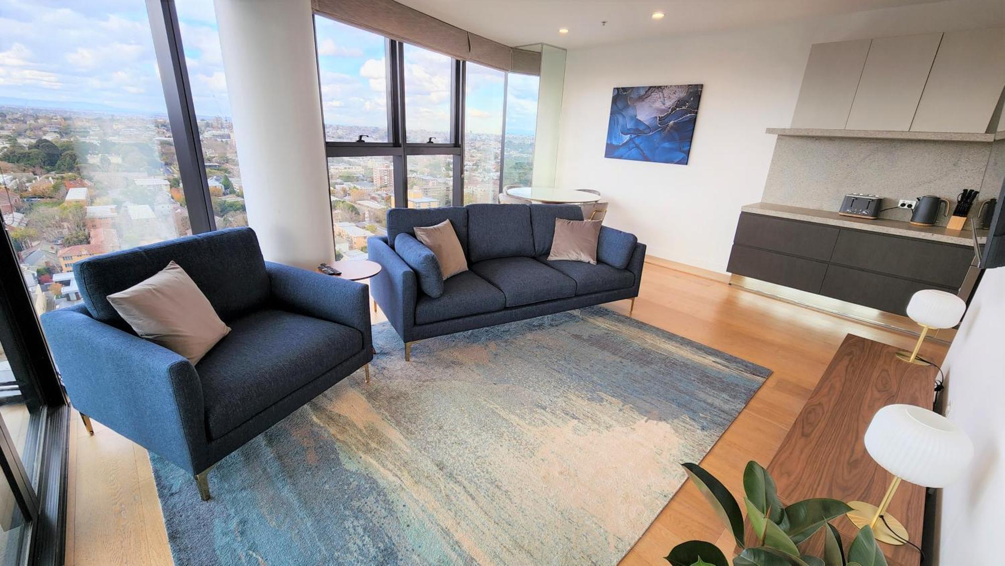 Apartment Sky-high South Yarra Luxury 2 Bed Sleeping Up To 4