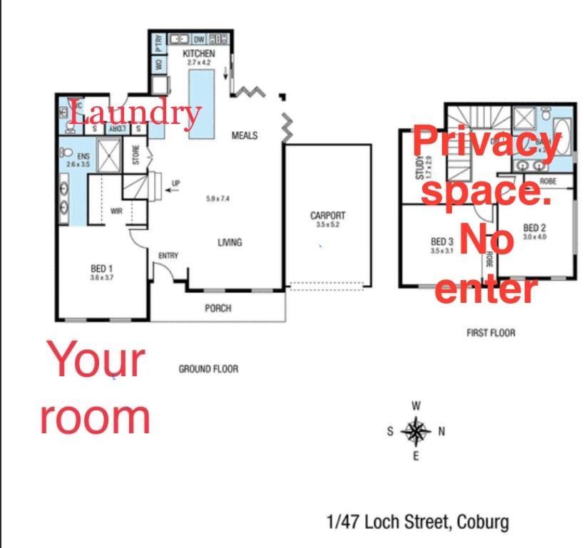 Spacious With Ensuite Next To Coburg Station, Non Smoking House Hospedagem domiciliar Melbourne