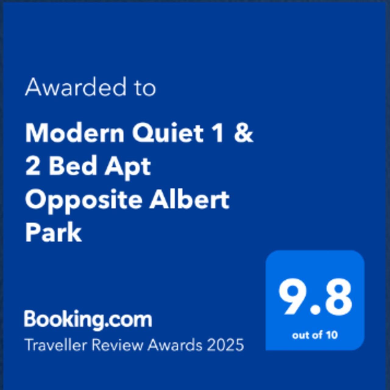 Apartment Modern Quiet 1 & 2 Bed Opposite Park Melbourne