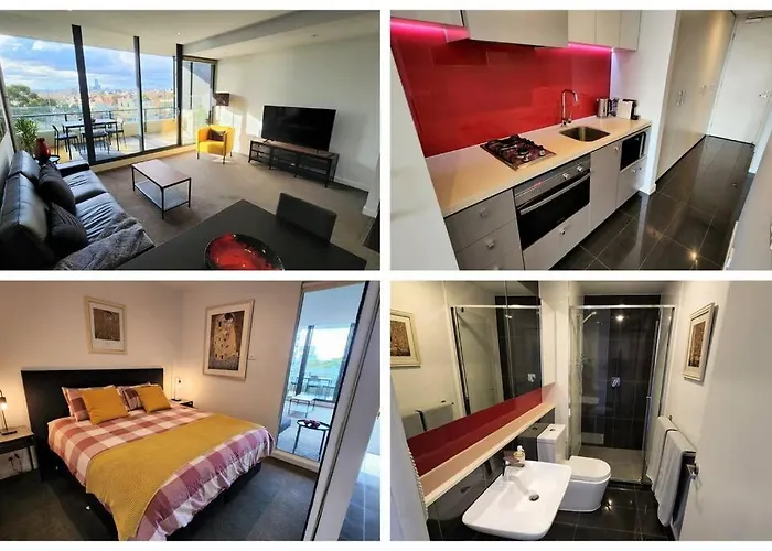 St Kilda Vibes - City Views, Airy 1 Bed Sleeps 2-4